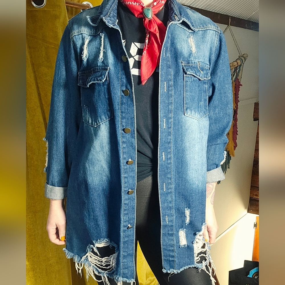Distressed Denim Jacket